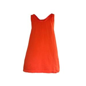 Anthropologie Twist Halter Tank Pima Cotton in Orange - Size Extra Small